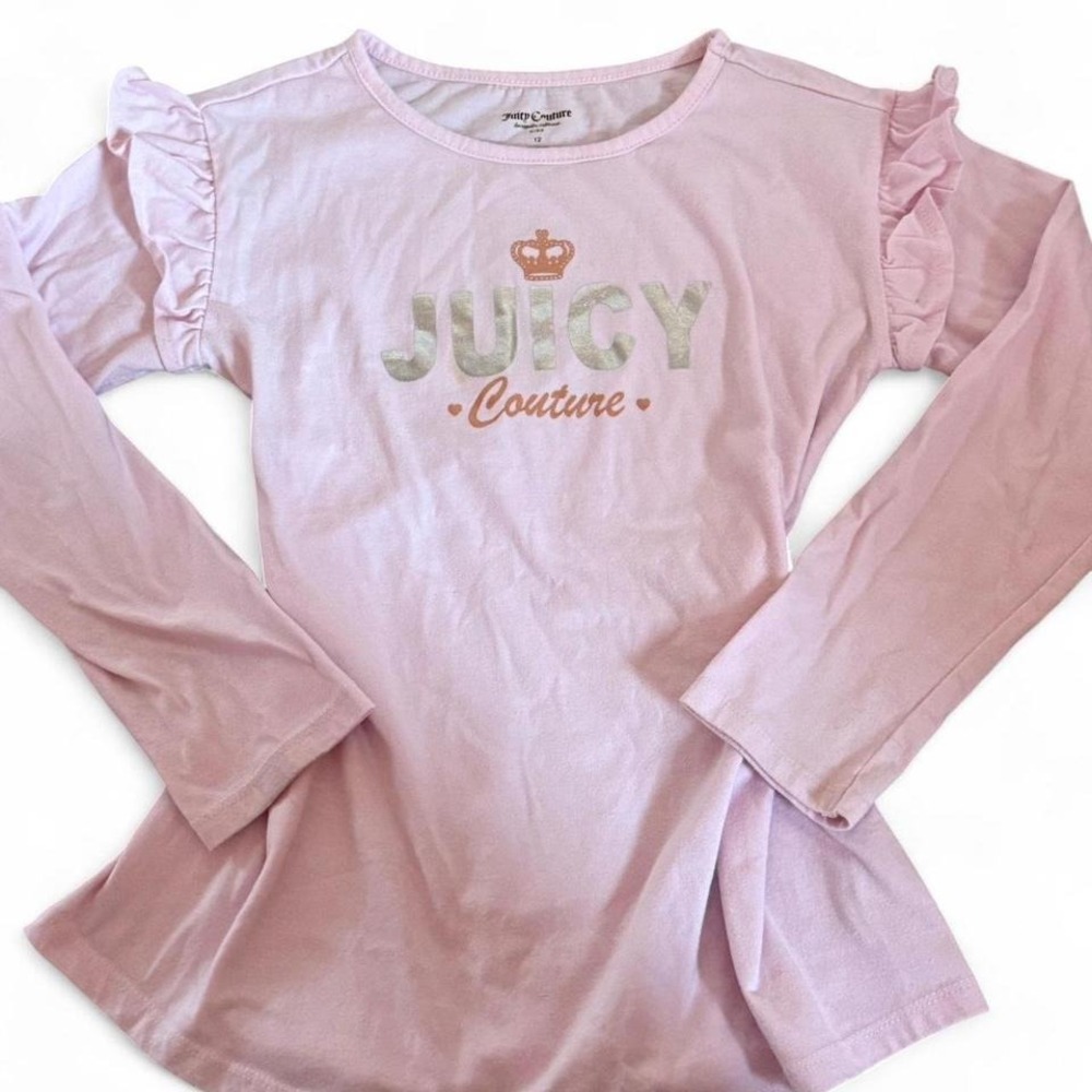 Pink Juicy Couture long sleeve top with‎ ruffled sleeves